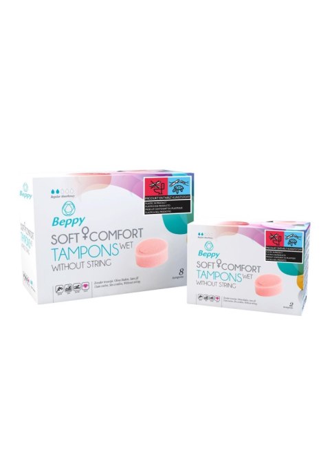 Beppy Soft & Comfort Wet – Dyskretne Tampony Intymne, 8 sztuk
