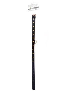 Zmysłowa Obroża Fetish B-Series z Kryształkami 2 cm w Złotym Odcieniu