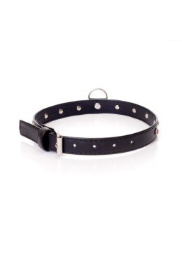 Ekskluzywna obroża Fetish B-Series z różowymi kryształkami, 2 cm