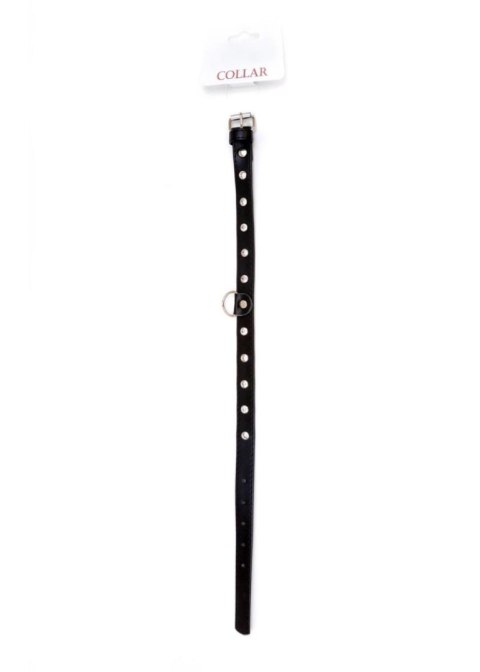 Fetish B-Series - Obroża 2 cm z Srebrnymi Kryształkami