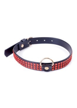 Ekskluzywna Obroża B-Series z Czerwonymi Kryształkami – 2 cm