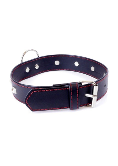 Obroża Fetish B Series Red Line z ćwiekami 3 cm