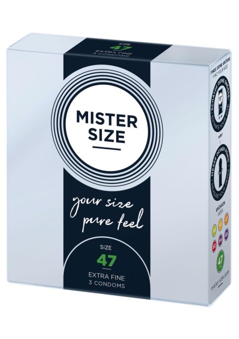 Prezerwatywy MISTER SIZE 47 mm – Naturalny Dotyk (3 sztuki)
