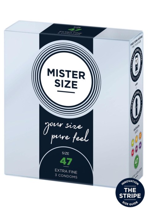 Prezerwatywy MISTER SIZE 47 mm – Naturalny Dotyk (3 sztuki)