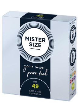 MISTER SIZE Prezerwatywy 49mm Naturalne (3 sztuki)