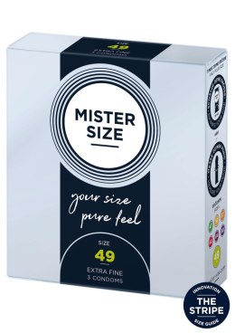 MISTER SIZE Prezerwatywy 49mm Naturalne (3 sztuki)