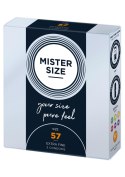 MISTER SIZE Prezerwatywy Naturalne 57mm (3 sztuki)