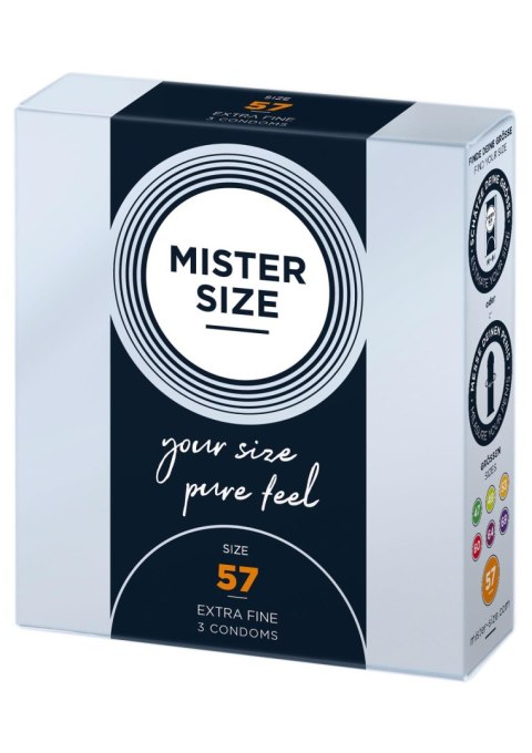 MISTER SIZE Prezerwatywy Naturalne 57mm (3 sztuki)