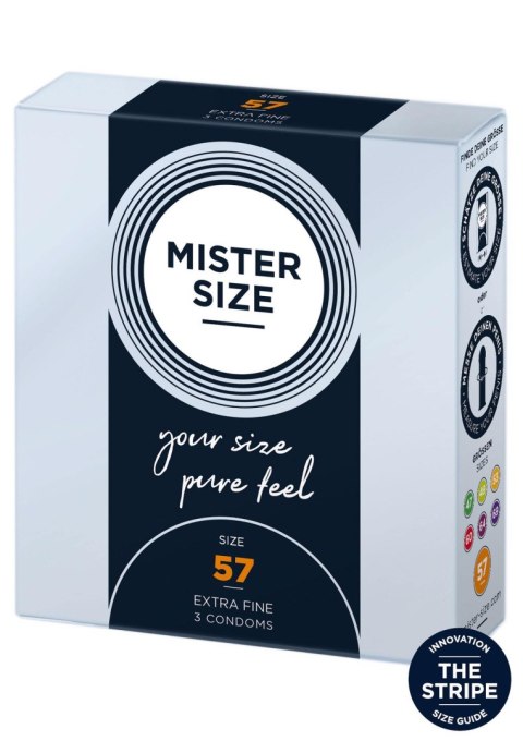 MISTER SIZE Prezerwatywy Naturalne 57mm (3 sztuki)