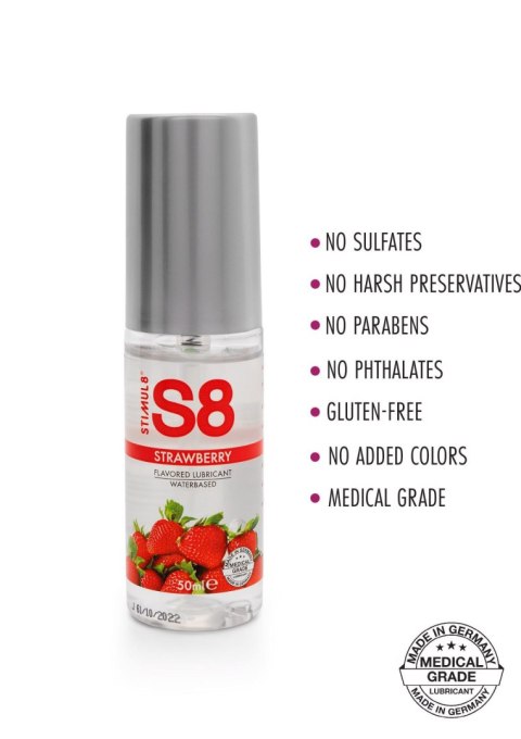 S8 Lubrykant Smakowy na Bazie Wody – Truskawka, 50 ml