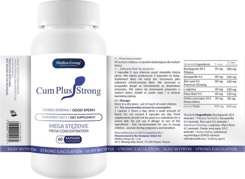 Cum Plus Strong - Suplement Witalności Mężczyzn - 60 Kapsułek