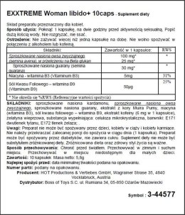 eXXtreme Libido Kapsułki dla Kobiet – Intensywne Doznania, 10 szt.