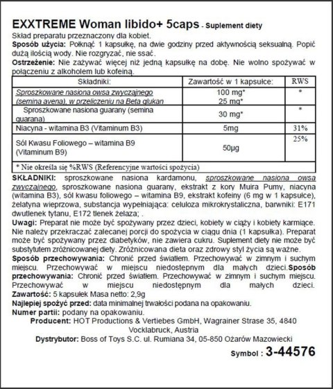 Kapsułki eXXtreme Libido dla Kobiet - Stymulacja i Intensywne Doznania