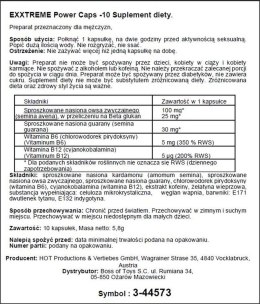 eXXtreme Power Caps: Suplement Wspierający Męskie Libido (10 szt.)