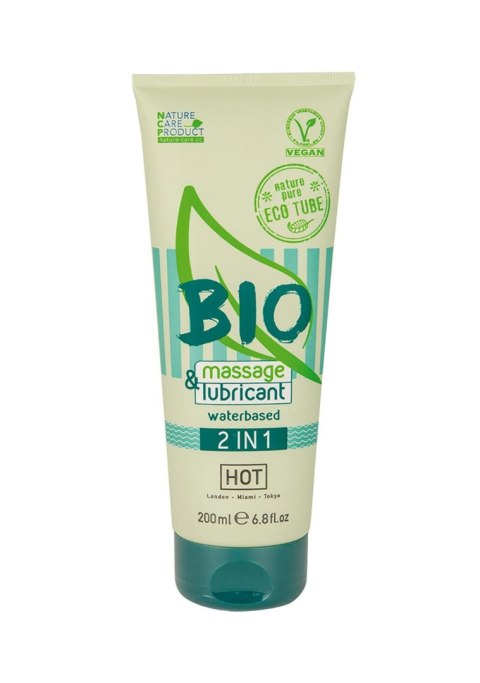 Żel-HOT BIO: Lubrykant i żel do masażu 2w1 na bazie wody, 200 ml