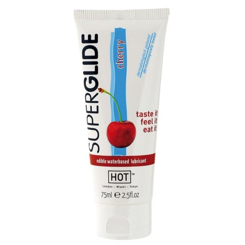Żel-HOT Superglide CHERRY – Jadalny Lubrykant na Bazie Wody, 75 ml