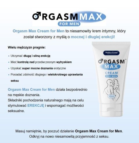 Orgasm Max Cream dla Mężczyzn 50 ml