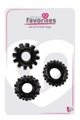 Zestaw 3 Pierścieni Erekcyjnych All Time Favorites – Czarny