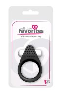Silikonowy Wibrujący Pierścień Stymulujący ALL TIME FAVORITES – Czarny