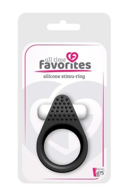 Silikonowy Wibrujący Pierścień Stymulujący ALL TIME FAVORITES – Czarny