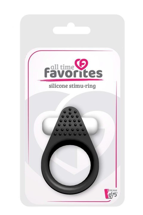 Silikonowy Wibrujący Pierścień Stymulujący ALL TIME FAVORITES – Czarny