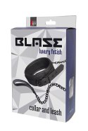 Elegancka obroża i smycz Blaze – Czerń