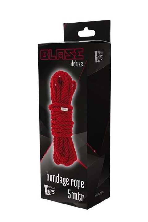 Luksusowa lina do bondage BLAZE, 5 m, czerwona