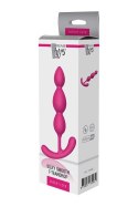 CHEEKY LOVE Jedwabisty Plug Analny Teardrop z Uchwytem T