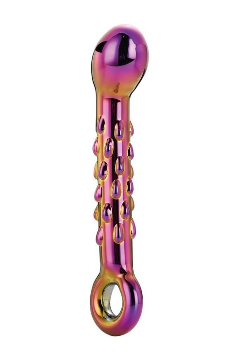 Szklane Dildo Glamour z Wypustkami, Stymulujące Punkt G