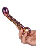 Szklane Dildo Glamour z Wypustkami, Stymulujące Punkt G