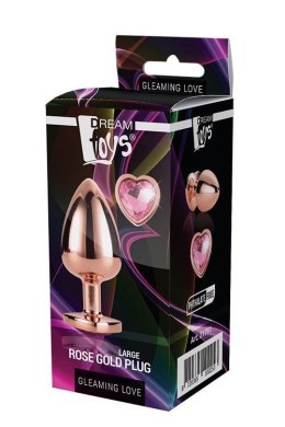 Gleaming Love: Luksusowy Korek Analny z Różowego Złota, Rozmiar L