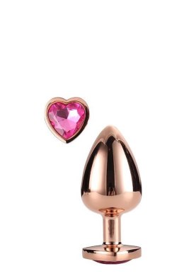 Elegancki Korek Analny Rose Gold Gleaming Love - Mały
