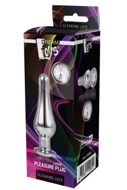 Gleaming Love: Srebrny Korek Analny z Klejnotem, Rozmiar L