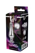 Gleaming Love: Srebrny Korek Analny z Klejnotem, Rozmiar M