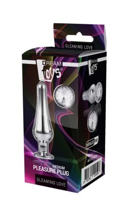 Gleaming Love: Srebrny Korek Analny z Klejnotem, Rozmiar M