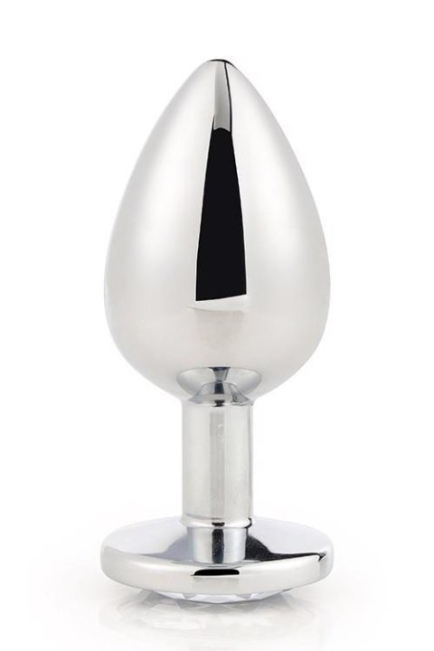 Duży Srebrny Korek Analny Gleaming Love