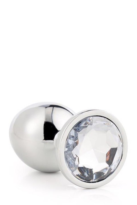 Duży Srebrny Korek Analny Gleaming Love