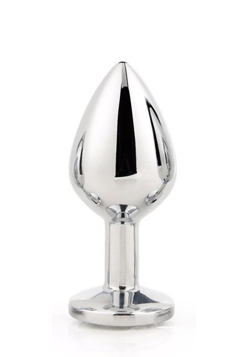 Lśniący Srebrny Korek Analny Gleaming Love – Rozmiar M