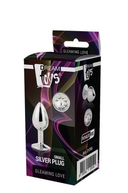 Mały Plug Analny 'Gleaming Love' Srebrny z Klejnotem