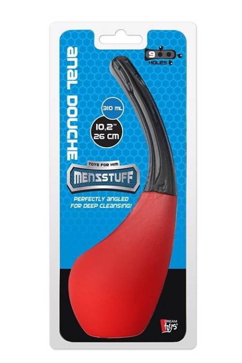 Menzstuff Irygator Analny z 9 Otworami - Czerwono-Czarny