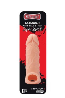 Realistyczna Przedłużka Penisa RealStuff z Paskiem na Jądra – 14 cm