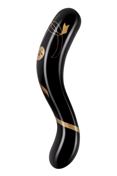 Sekretne Pocałunki: Luksusowe Dwustronne Dildo ze Szkła Dmuchanego, 7 cali