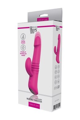 Vibes of Love: Rozgrzewający Wibrator z Ruchem Posuwistym i Stymulatorem Łechtaczki – Magenta