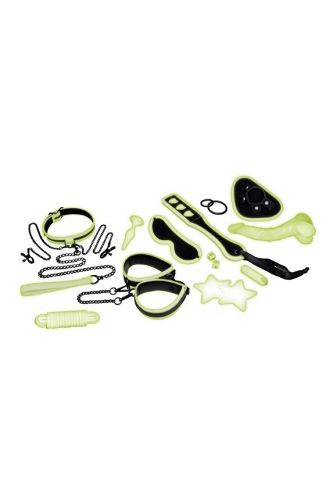WHIPSMART Zestaw Bondage Świecący w Ciemności 12w1