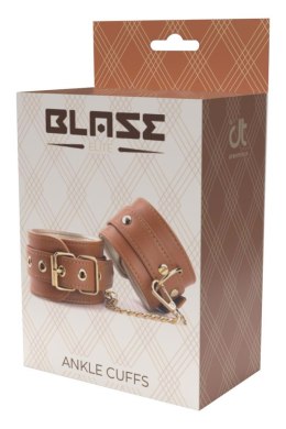 Blaze Elite – Kajdanki na Kostki z Wegańskiej Skóry w Kolorze Koniaku