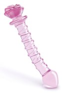 Ekskluzywne Szklane Dildo Spiralne z Punktem G 'Rosebud' Glaze Glass
