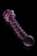 Ekskluzywne Szklane Dildo Spiralne z Punktem G 'Rosebud' Glaze Glass