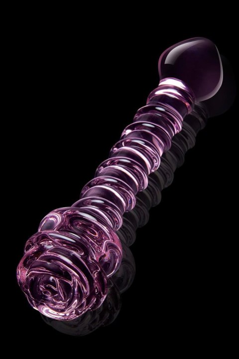 Ekskluzywne Szklane Dildo Spiralne z Punktem G 'Rosebud' Glaze Glass