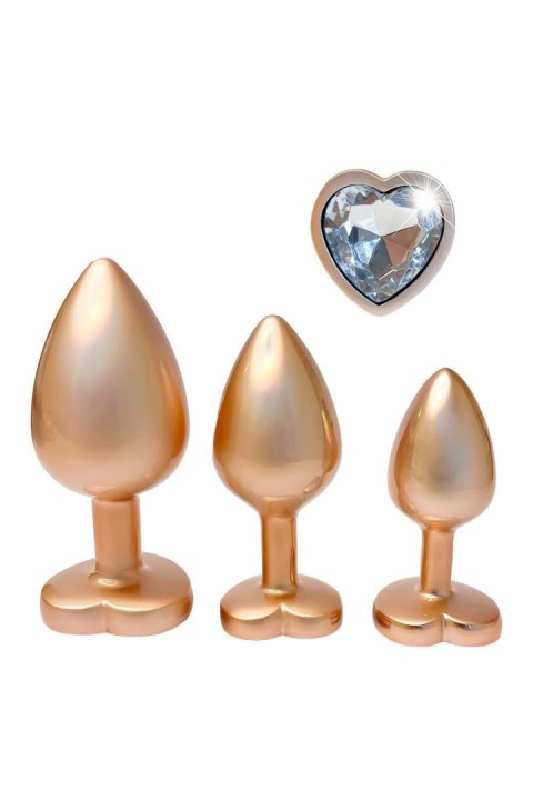 Zestaw Plugów Analnych Gleaming Love – Matowe Złoto