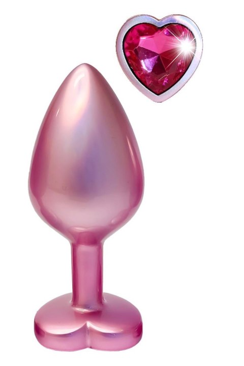 Elegancki Korek Analny Gleaming Love – Matowy Róż, Rozmiar M